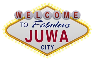 Welcome to Fabulous Juwa City sign logo
